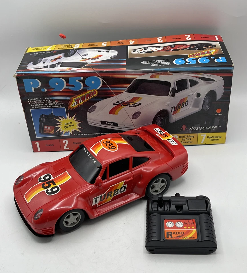 Rare Kidsmate Porsche 959 Super Turbo Model 959F Remote Control 1:18 Works - Image 2 of 4