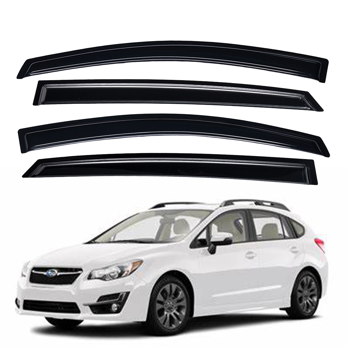 2012-2016 Subaru Impreza Hatchback Rain Guards Window Visor Vent