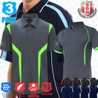3x Work Polo Shirts Contrast Panels WORK CLUB TEAM TRADIES OFFICE UNIFORM
