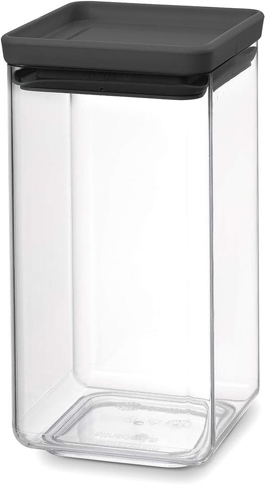Brabantia Tasty+ Square Canister Dark Grey 1.6 Litre