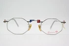 Vintage Casanova RVC-9 Silver Multicolored Square Eyeglasses Frame
