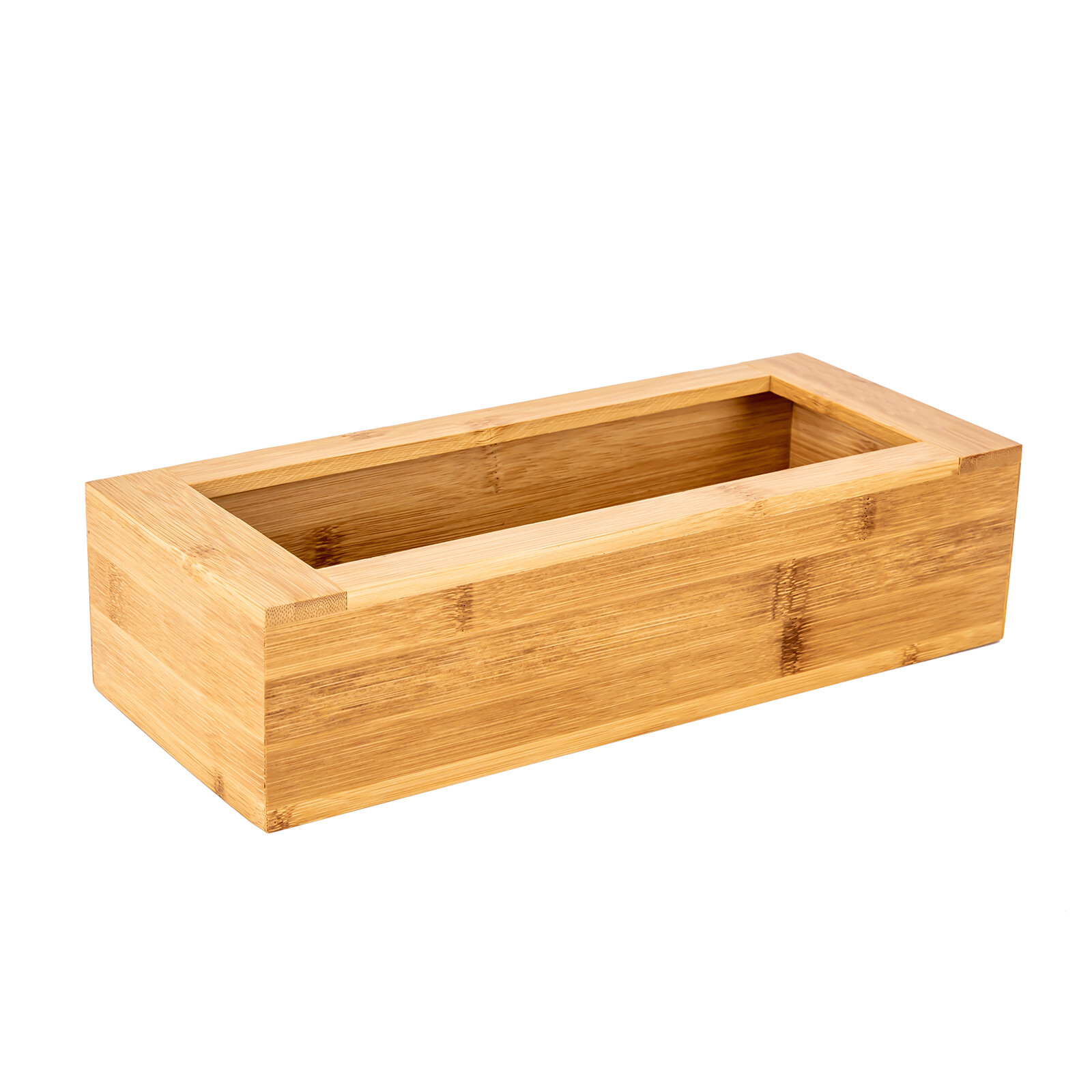 Four Food Storage Bag Holders, Bamboo Ziplock Bag Organizer Box for