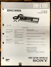 Sony RM-E100 Remote Control Service Manual Original 