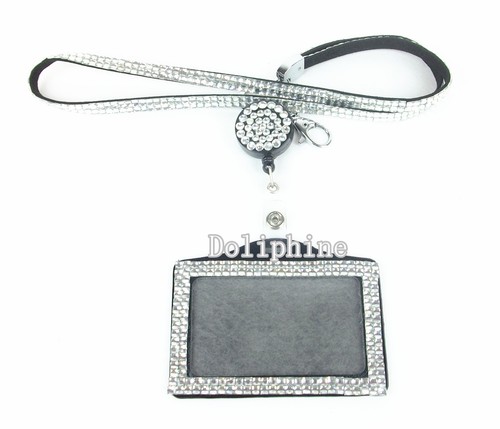 CORDÓN de estrás 3 en 1 con carrete retráctil y soporte de insignia de identificación horizontal - Imagen 4 de 49