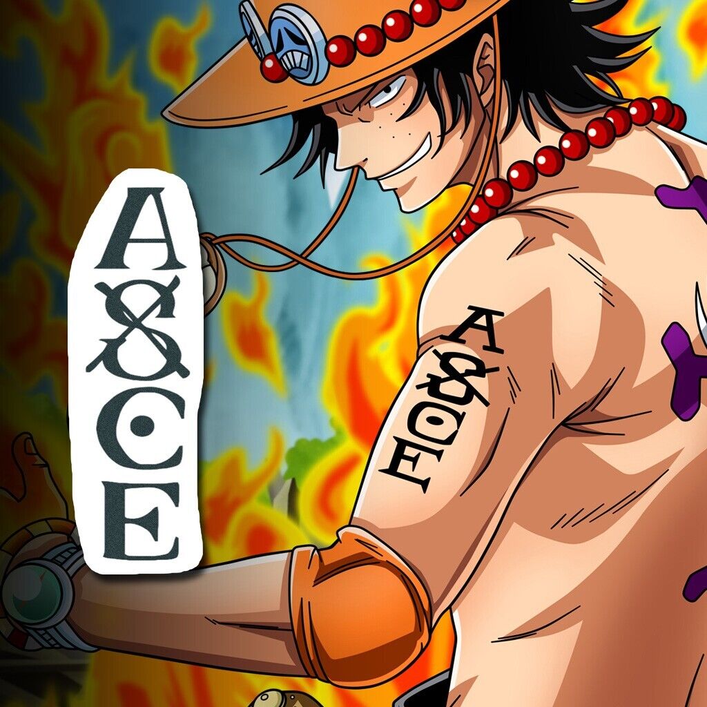 Portgas D. Ace Temporary Tattoo / One Piece Cosplay / Portgas Ace Costume