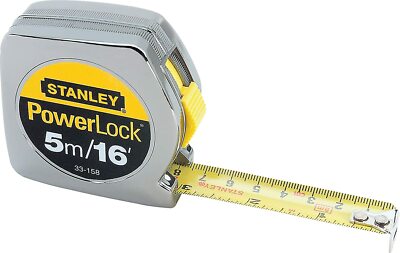 2 x Maßband Stanley 680 33 158 Messband, gelb, 5 m - cm und ft Einteilung