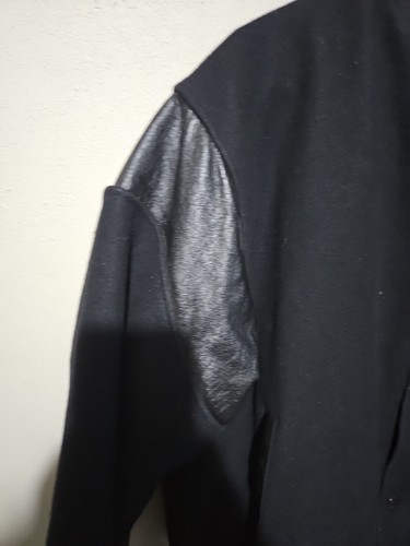 Vintage 90's NBA Chicago Bulls Black Chalk Line Wool Varsity Large Jacket - Picture 3 of 21