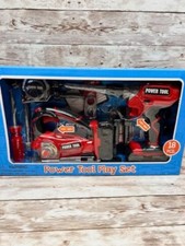 Kids/Todder Power Tool Play Set 18 Pc Motorized Interchange Battery pack Red