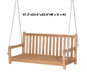 En Bois Portique Balancoire Patio Exterieur Suspendu Jardin Banc Siege Relax Mobilier De Chaine Ebay