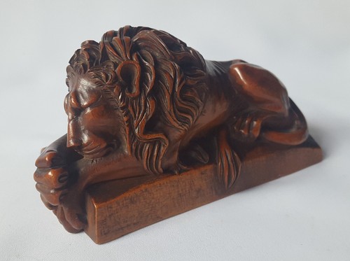 Fine Antique Italian Grand Tour Carnova Lion Hand Carved Fruit Wood Sculpture - Picture 14 of 23