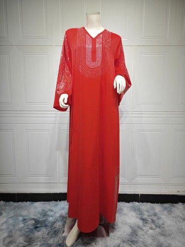 Abaya Muslim Women Rhinestone Kaftan Maxi Dress Dubai Moroccan Party Gown Caftan - 第 96/196 張圖片