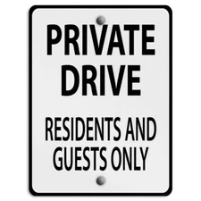 Aluminum Vertical Metal Sign Private Drive F Road Weatherproof Street