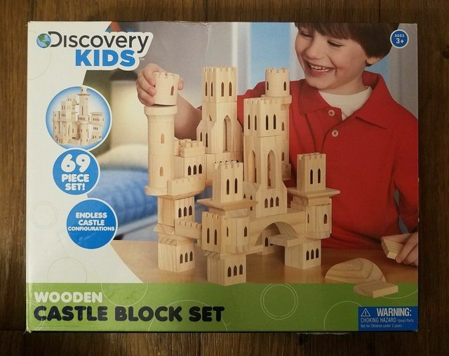 wooden castle block set