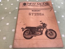 SUZUKI GT250 A GENUINE TECHNICAL BULLETIN MANUAL MOTORCYCLE ARTICLE.