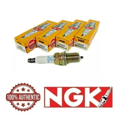 Set of 4 Pre-Gapped Spark Plugs NGK Standard Resistor OEM Performance Power 5553