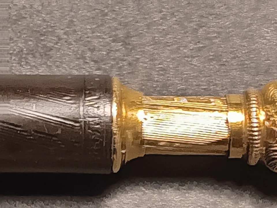 RARE 1874 VICTORIAN 18K GOLD A W FABER DIP CALIGAPHY FOUNTAIN PEN & PENCIL - Image 4 of 4