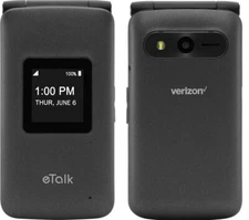 Verizon KAZUNA eTalk KAZ-F019 Unlocked Gray Basic 4GB Post Pay Good