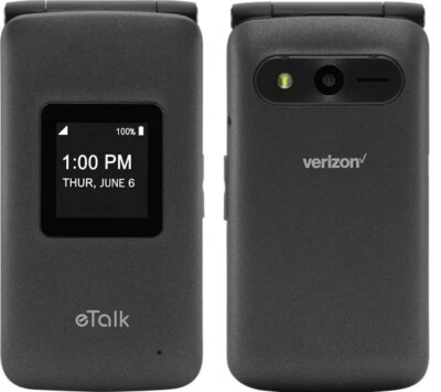 Verizon KAZUNA eTalk KAZ-F019 Unlocked Gray Basic 4GB Post Pay Good
