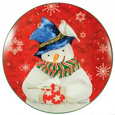 Barb Tourtilotte Plate Santa Red Christmas Ornament Holiday Decoration
