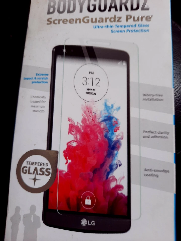 Bodyguardz ScreenGuard Pure Ultra Thin Tempered Glass Protector LG G3 (Clear) - Image 3 of 4