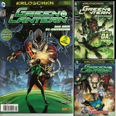 °GREEN LANTERN #25 bis 27 ERLOSCHEN 1 bis 3 von 3° Panini German 2014