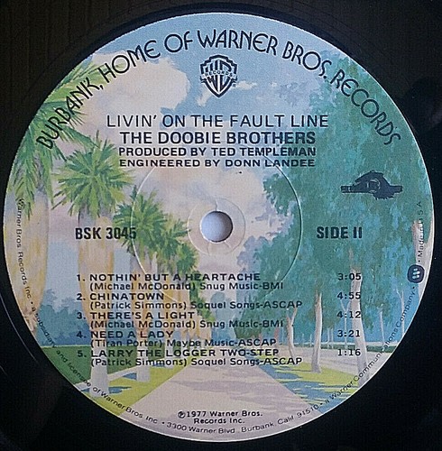 DOOBIE BROTHERS - Livin On The Fault Line - Vinyl LP 1977 BSK3045 - Picture 6 of 8
