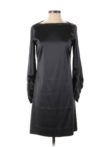 silk shift dresses with sleeves By Malene Birger Lauren Viscose-Silk Shift Dress, Black, Women's, 36 FR (4 US), Casual & Work Dresses Shift Dresses