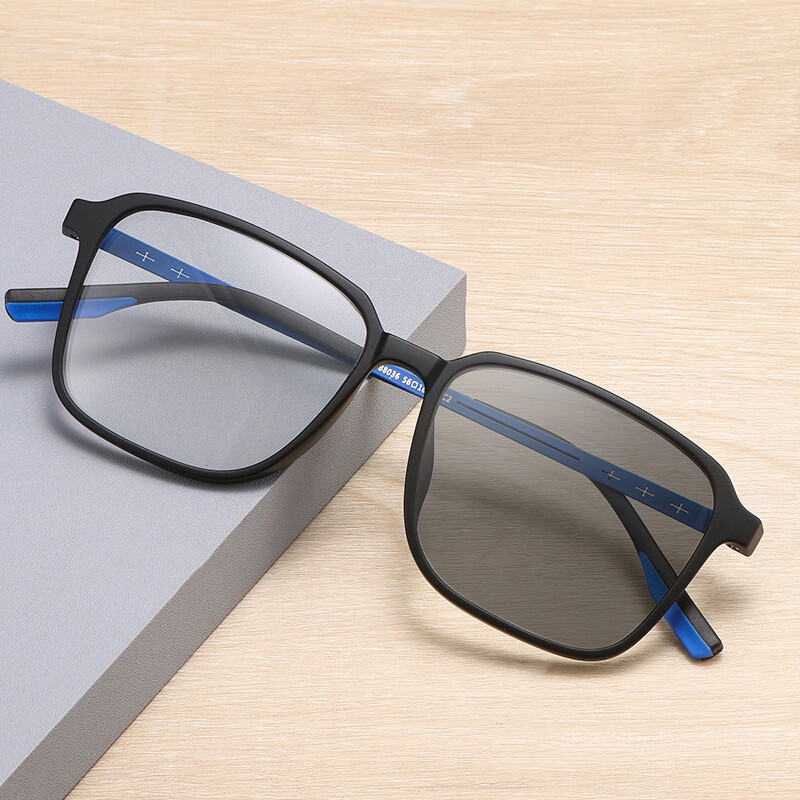 Fashion Men's Photochromic Multifocal Reading glasses Anti Blue