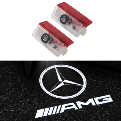 2pcs LED Car Door Welcome Lights for Mercedes Benz GLC/GLA New C Class E Class