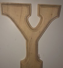 6  natural wood grain letter Y