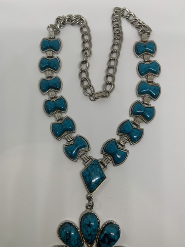 Collana Vintage Finto Turchese Statement - Foto 6 di 12