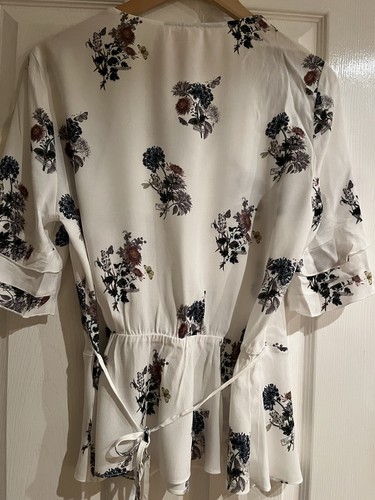 Oasis Floral Frill Neck Blouse 14 NWT RRP£36 - Picture 6 of 9