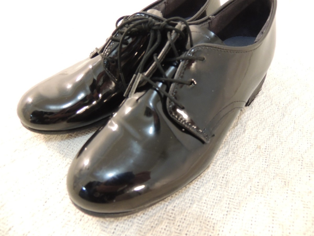 CAPPS MILITARY DRESS UNIFORN WOMEN'S sz6D HIGH GLOSS BLACK LACE UP