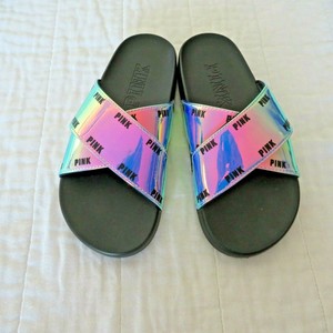 pink holographic slides