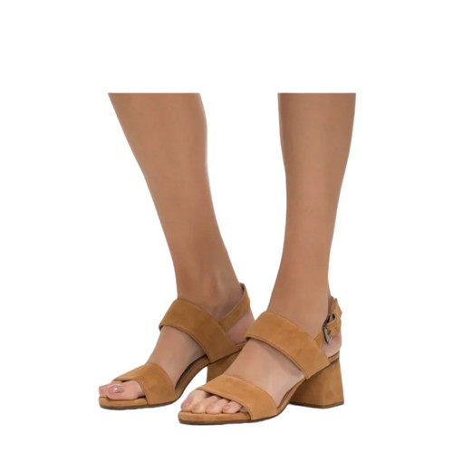 Sandali lamica pelle tacco slingback taglia 8 EU 38 cammello moderni made in Italy nuovi senza scatola - Foto 13 di 13