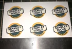 Stanley Tools 2 Tote Decal Teal Yellow White USA Vinyl Decals 3/4” set of 6