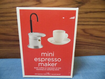 Mini Expresso Maker Camping Coffee Maker Stovetop Travel School Dorm 