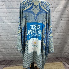 Adorned Crown Artisan Textile Open Kimono Style Tapestry Jacket One Size