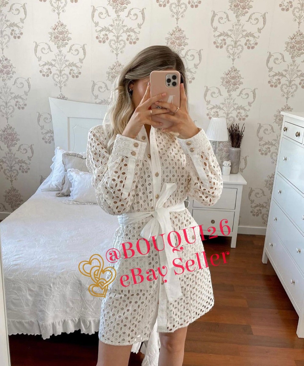 ★ZARA★ SHORT OPENWORK DRESS WITH BELT SHORT OPENWORK DRESS WITH BELT - Light brown | ZARA United