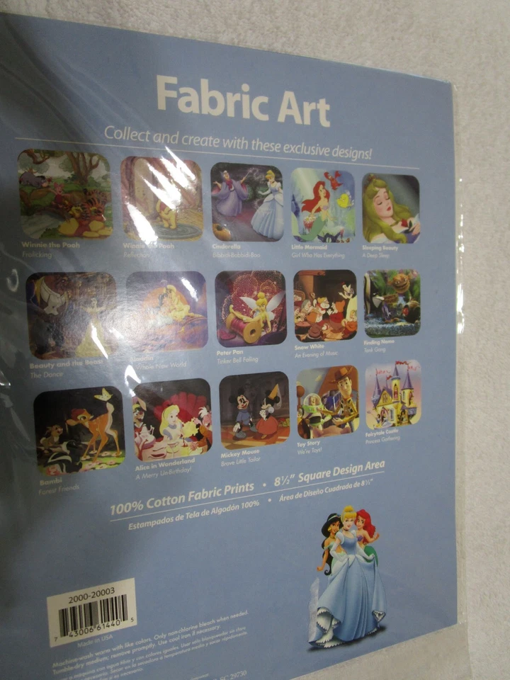 Disney Cinderella: Bibbidi-Bobbidi-Boo Fabric Art (100% Cotton) (2006, Springs) - Image 3 of 3