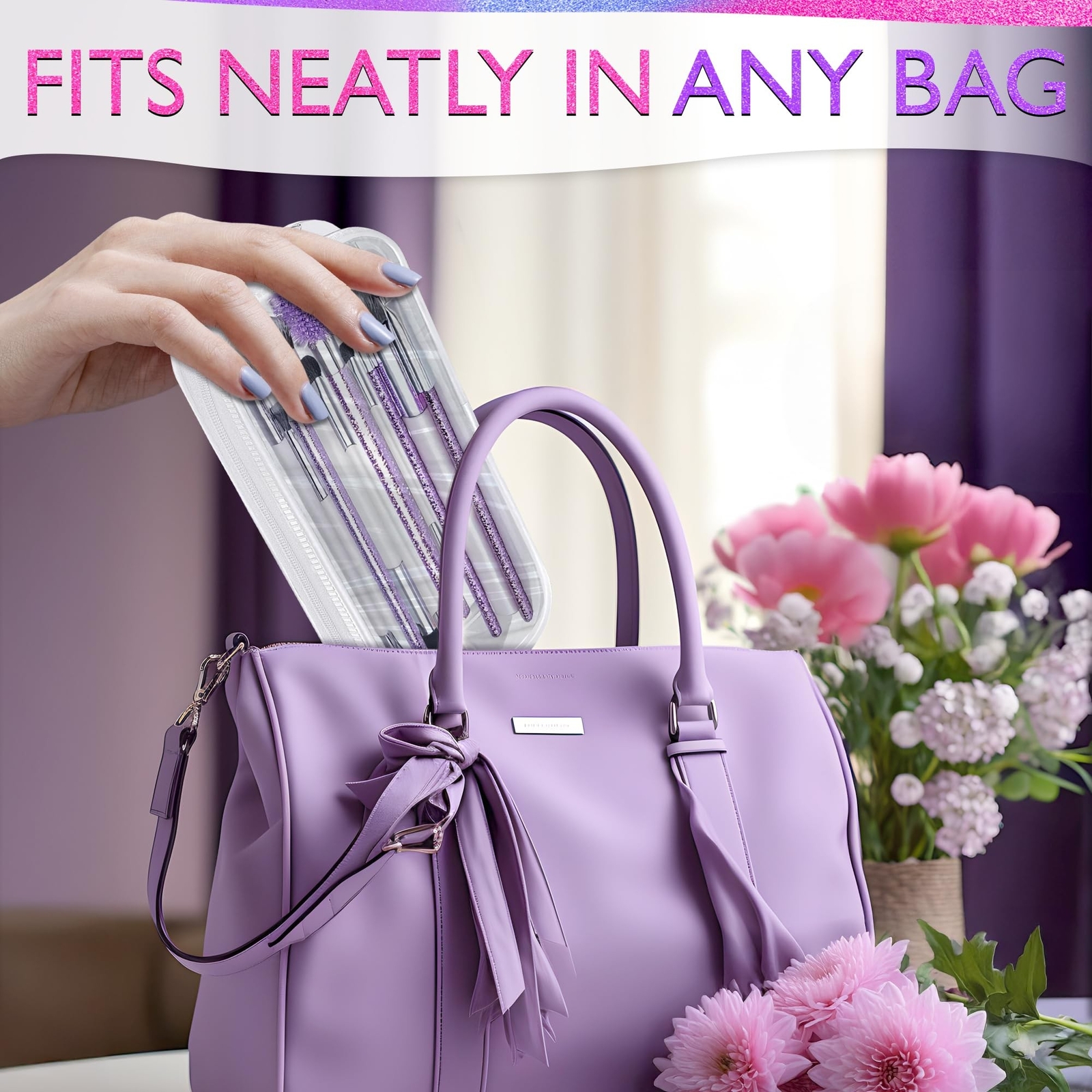 KETAR 2Pcs Clear Zipper Pouches for Organization - Clear Toiletry Bag Small M...