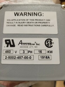 AccuTherm Electrovert 2-5002-457-00-0 Aquastorm 200 Heating Element 