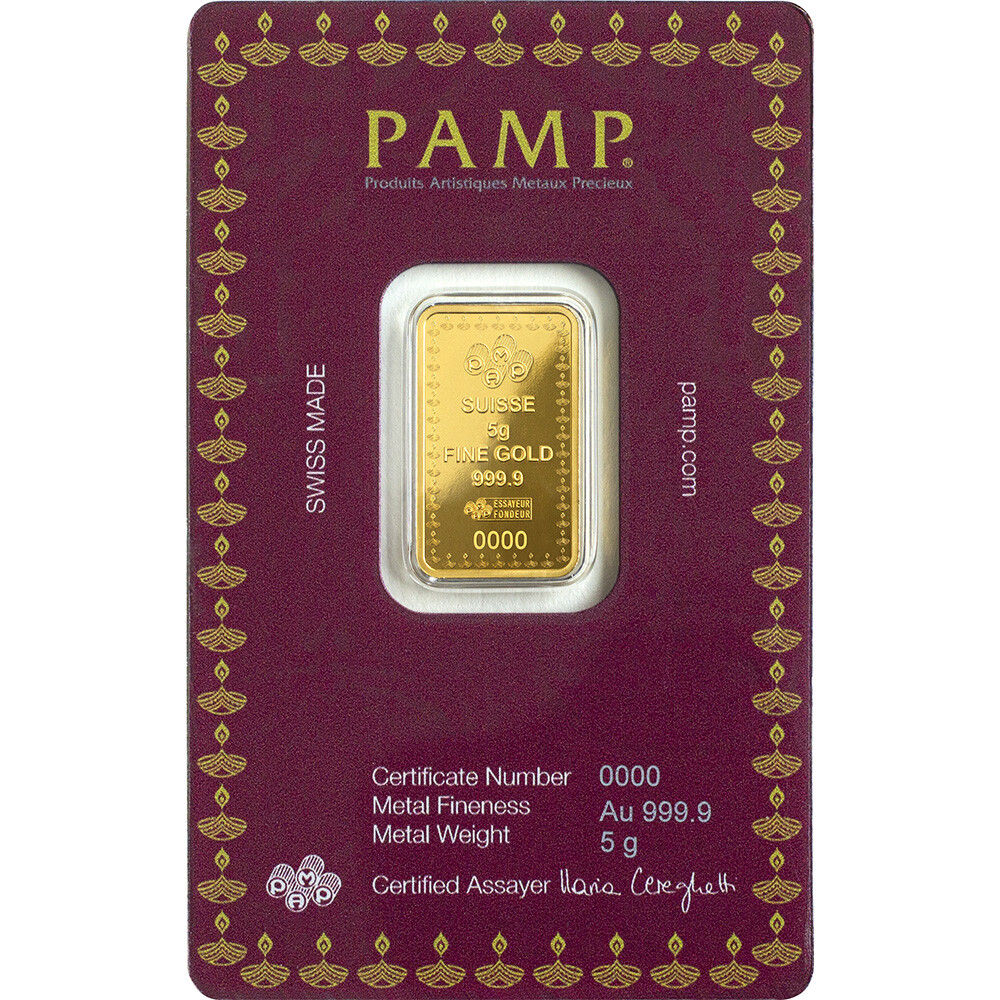 PAMP FINE GOLD　金999.9　5g　密封ケース入り (5-3) PAMP FINE GOLD 金999.9 5g 密封ケース入り (5-3) 安い 通販