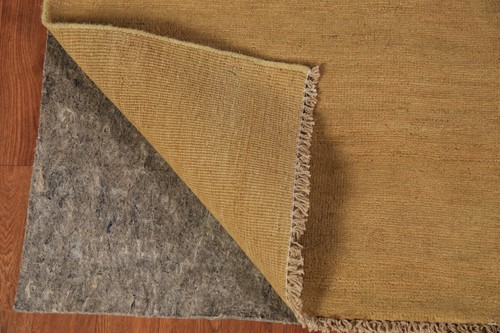 Trendy Gabbeh Solid Design Gold Wool Modern Area Rug Bedroom Rug 5x6 ft - Picture 8 of 18