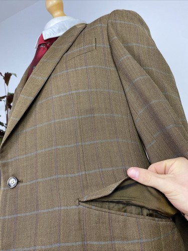 HUNTSMAN SONS of SAVILE ROW Men’s TWEED Shooting Herringbone Sport Jacket (40) - Picture 7 of 21