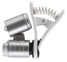 Grower's Edge Universal Cell Phone Illuminated Microscope w/ Clip - 60x