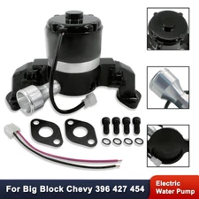 For Chevy BBC 396 427 454 Electric Water Pump 35 GPM High Flow Black Aluminum 