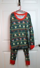 Womens Hanna Andersson Star Wars Mandalorian Grogu Long Johns 2-Piece Set SM EUC