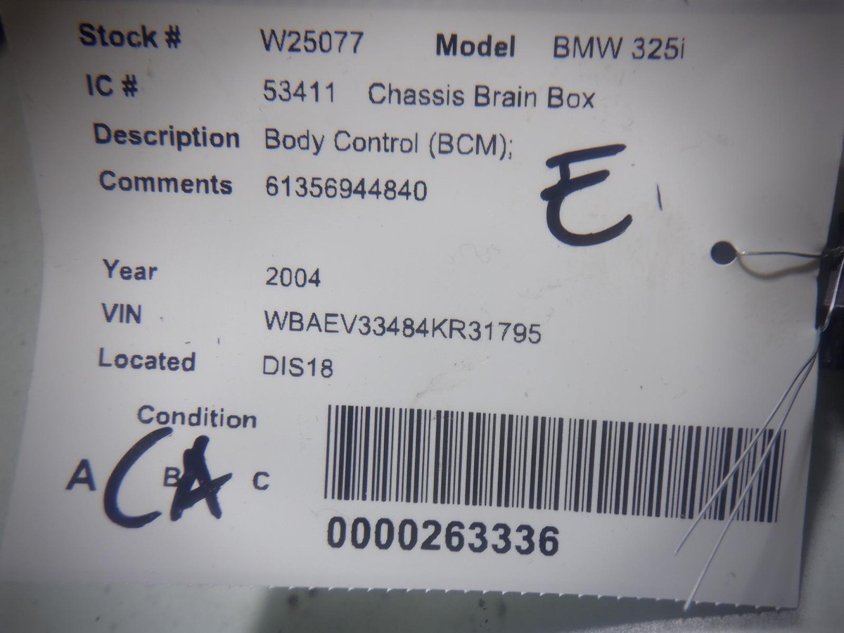 04 BMW 325i Body Control MODULE 61356944840 | eBay 