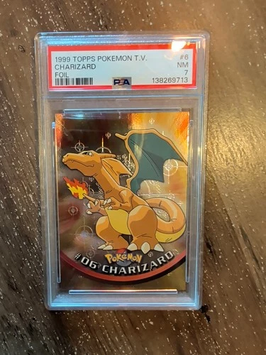 1999 Topps Pokemon TV Foil #6 Charizard Trading Card PSA 7
